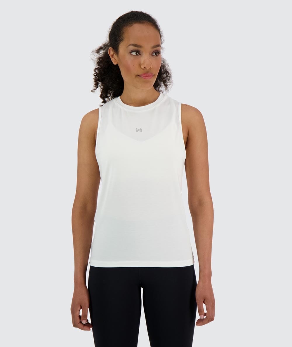 Gymnation W's Muscle Tank Top - OEKO-TEX®-certified material, Tencel & PES White Shirt