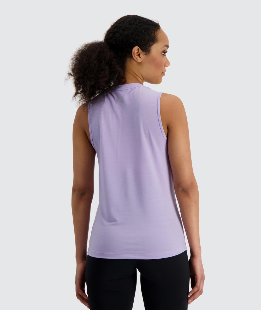 Gymnation W's Muscle Tank Top - Recycled Polyester & Tencel Lyocell Lavender Shirt