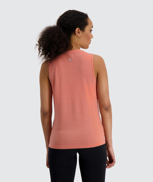 Gymnation W's Muscle Tank Top - Recycled Polyester & Tencel Lyocell Coral