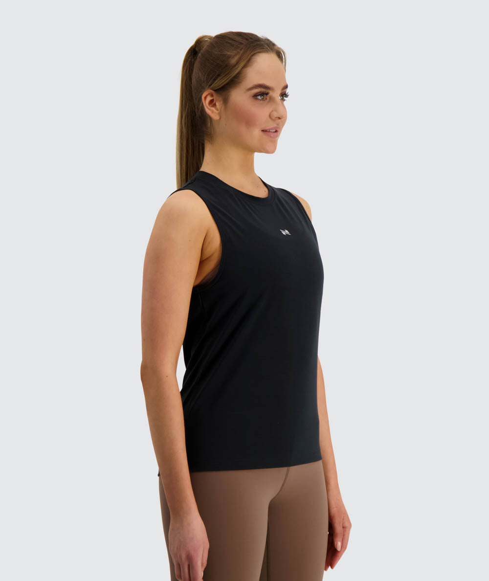 Gymnation W's Muscle Tank Top - Recycled Polyester & Tencel Lyocell Black Shirt