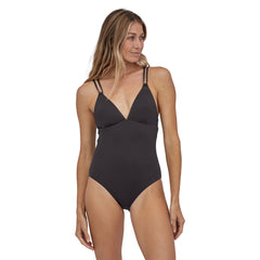 Patagonia W's Nanogrip Sunset Swell Swimsuit - Recycled Plastic Ink Black Swimwear