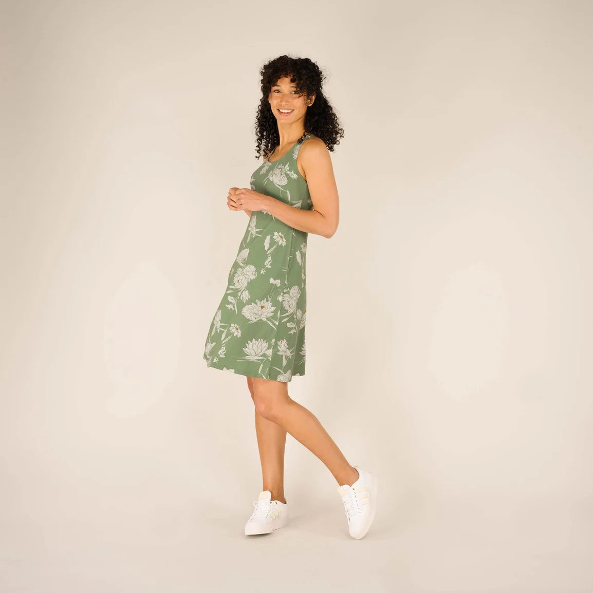 Sherpa W's Neha Dress - Modal & Organic cotton Thyme Lotus Dress