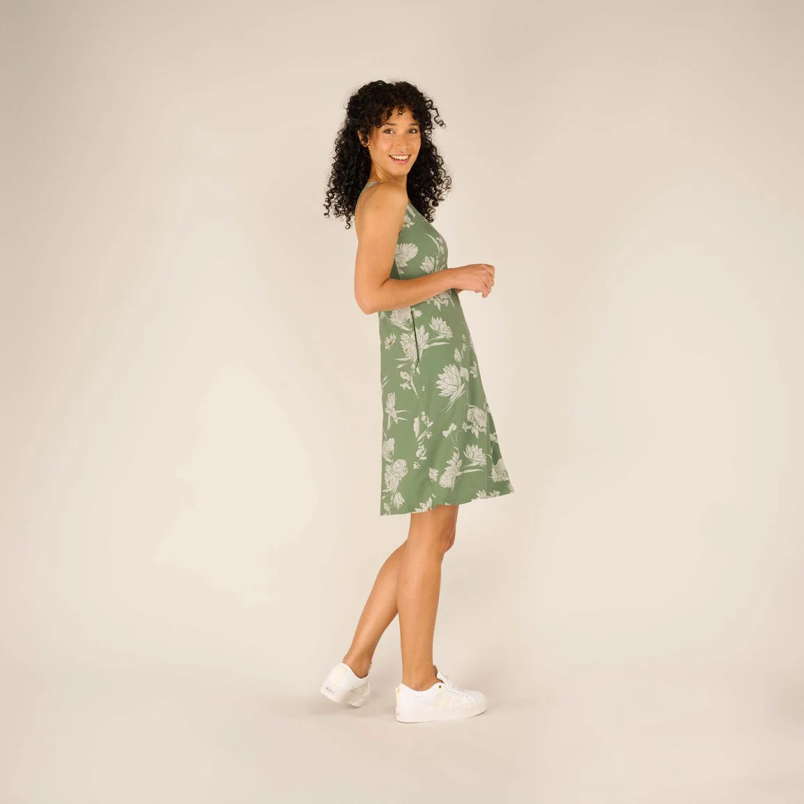 Sherpa W's Neha Dress - Modal & Organic cotton Thyme Lotus Dress