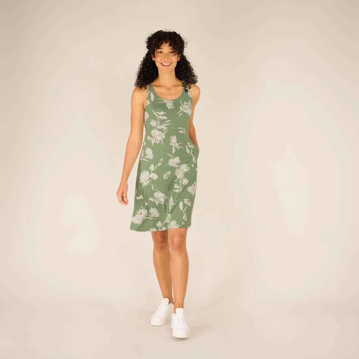 Sherpa W's Neha Dress - Modal & Organic cotton Thyme Lotus Dress
