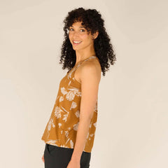 Sherpa W's Neha Tank Top - Modal & Organic cotton Caramel Lotus Shirt