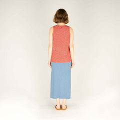 Sherpa W's Neha V-Neck Tank Top - Modal & Organic cotton Sorbet Leaf Shirt