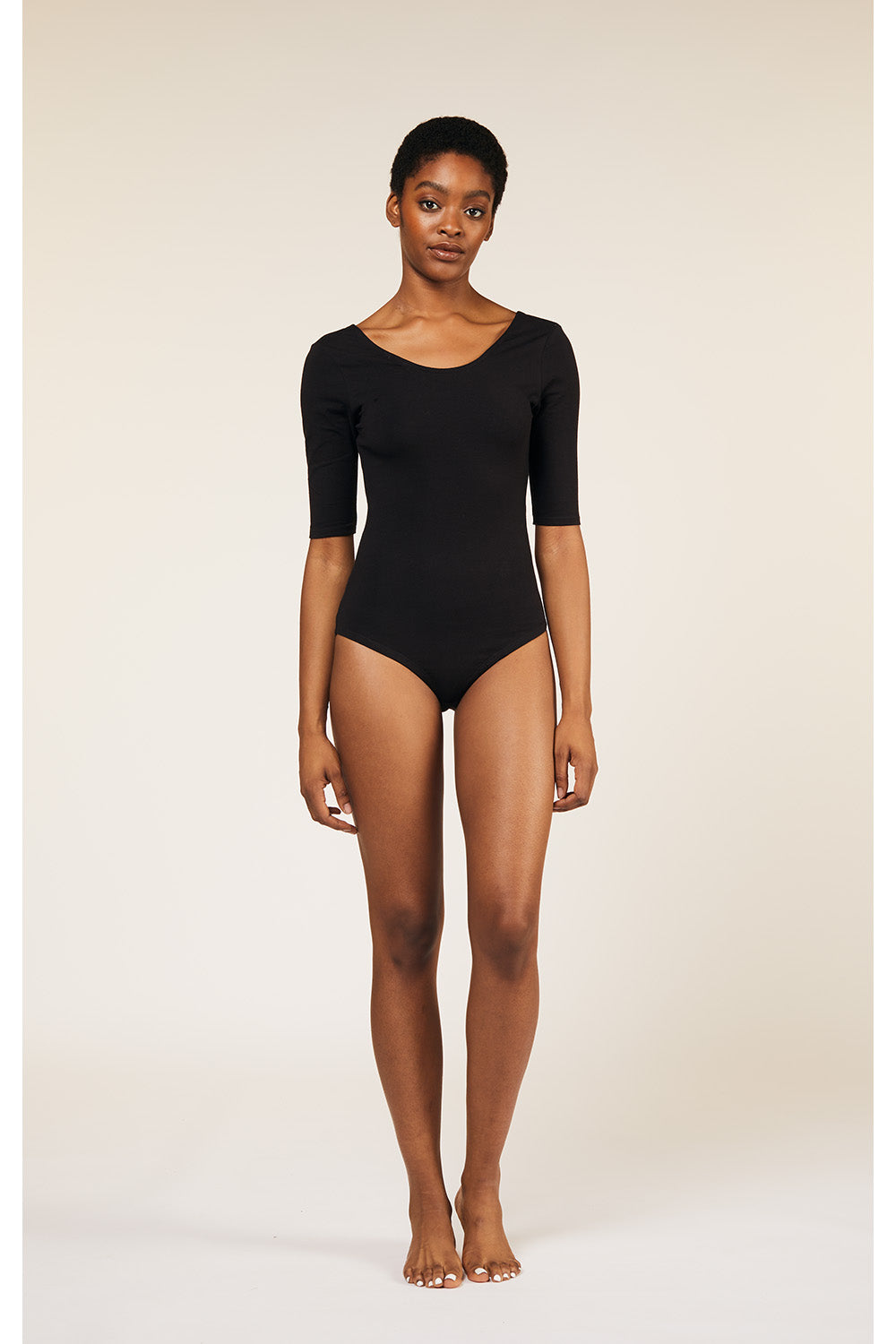 People Tree W's Nicole Bodysuit - Organic cotton Black Underwear