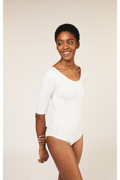 People Tree W's Nicole Bodysuit - Organic cotton Eco White Underwear