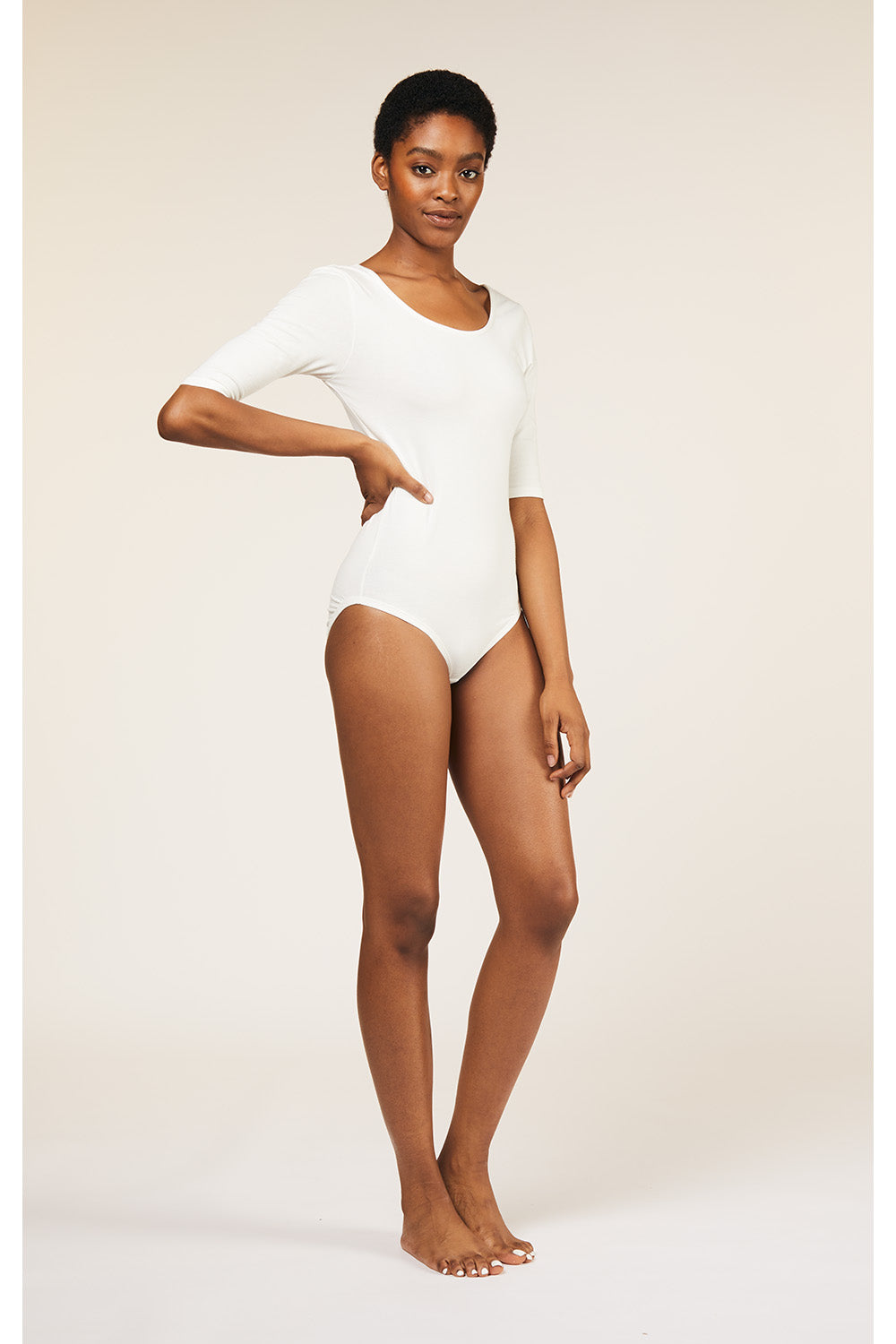 People Tree W's Nicole Bodysuit - Organic cotton Eco White Underwear