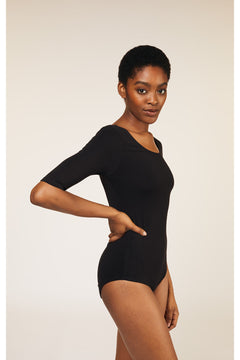 People Tree W's Nicole Bodysuit - Organic cotton Black Underwear