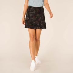 Sherpa W's Nisha Skort - Recycled polyester Black Floral Skirt