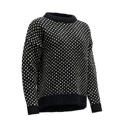 Devold W's Nordsjo Split Seam Sweater - 100% Wool Navy Shirt