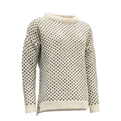 Devold W's Nordsjo Split Seam Sweater - 100% Wool OffWhite Shirt