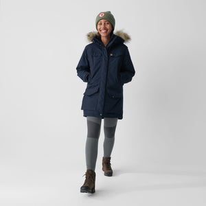 Fjällräven W's Nuuk Parka - Recycled Nylon and Recycled Polyester Dark Navy