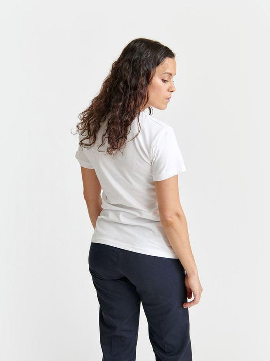 Pure Waste W's O-neck T-shirt - Recycled Cotton & Recycled Polyester White Shirt