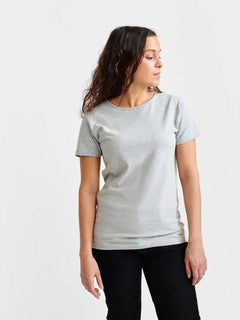 Pure Waste W's O-neck T-shirt - Recycled Cotton & Recycled Polyester Grey Shirt