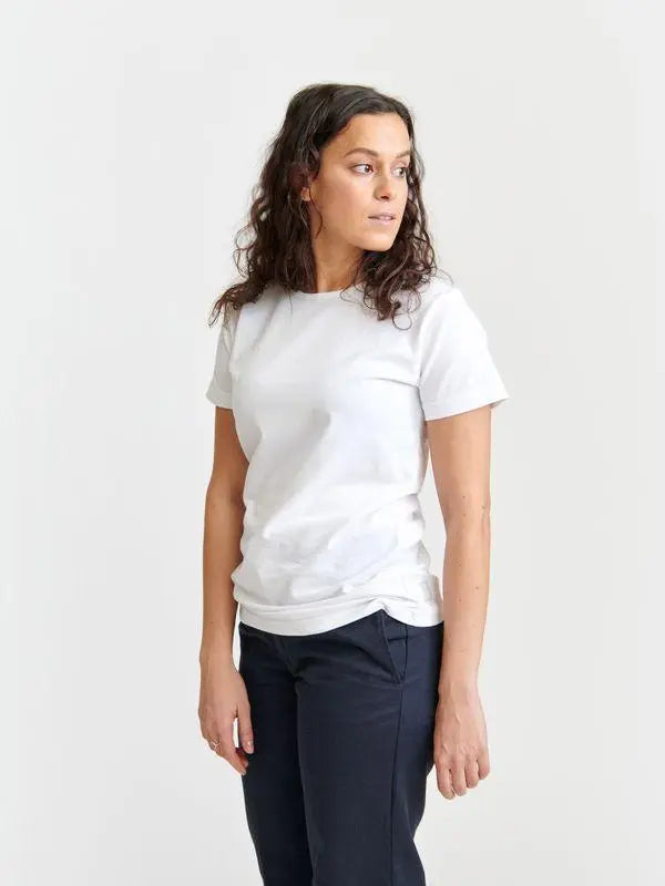 W's O-neck T-shirt - Recycled Cotton & Recycled Polyester Shirt Pure Waste White XS