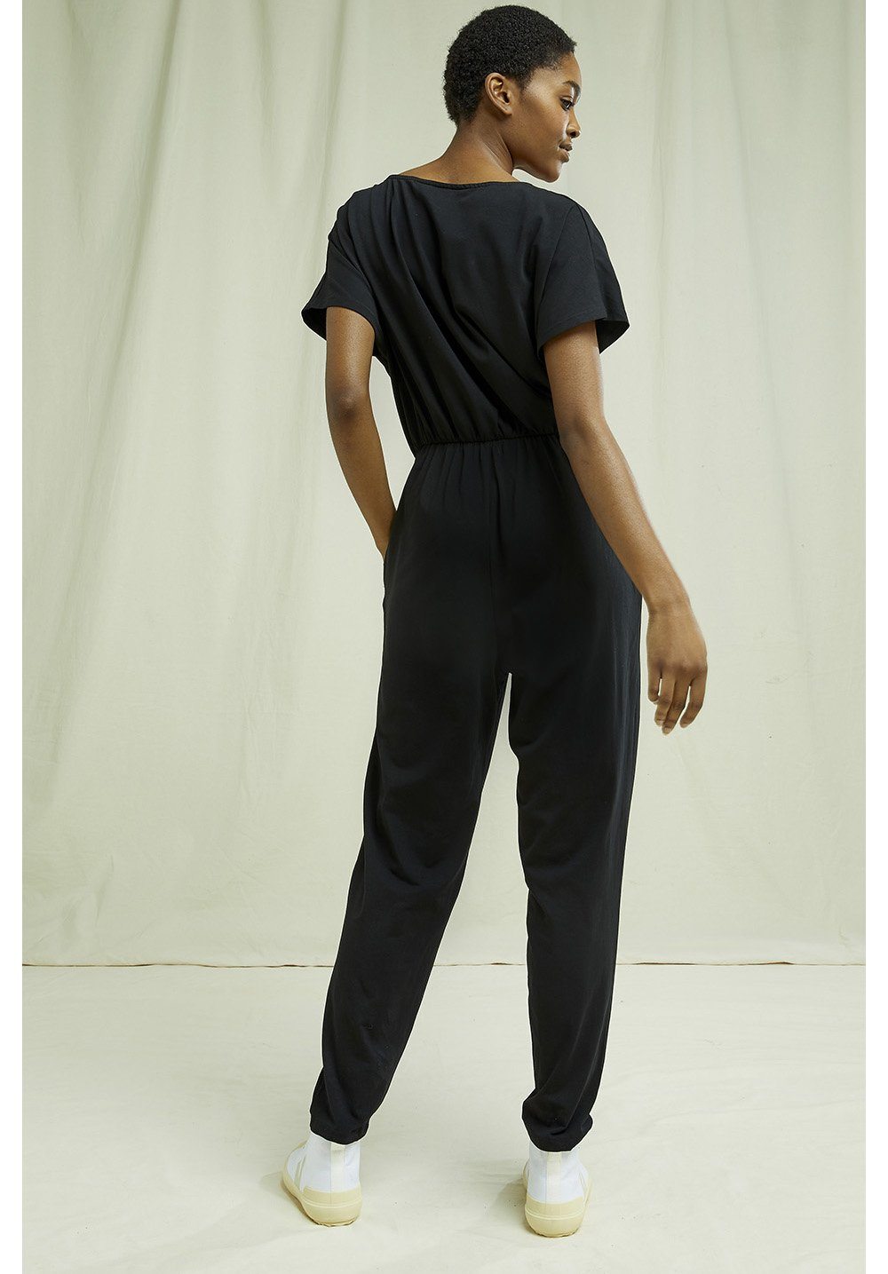 People Tree W's Oliana Jumpsuit - Organic Cotton Black Onepieces