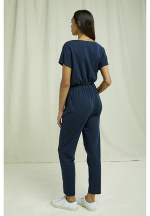 People Tree W's Oliana Jumpsuit - Organic Cotton Navy