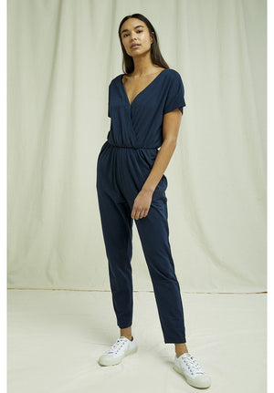 People Tree W's Oliana Jumpsuit - Organic Cotton Navy