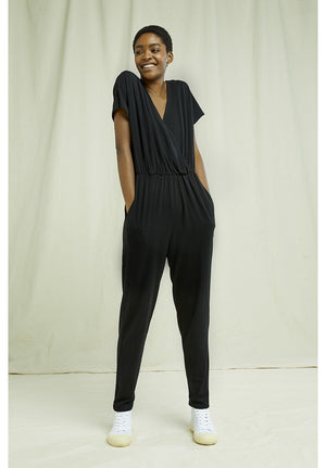 People Tree W's Oliana Jumpsuit - Organic Cotton Black