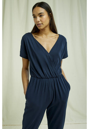 People Tree W's Oliana Jumpsuit - Organic Cotton Navy