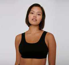 Organic Basics W's Organic Cotton Rib-Flex Tank Bra Black Underwear