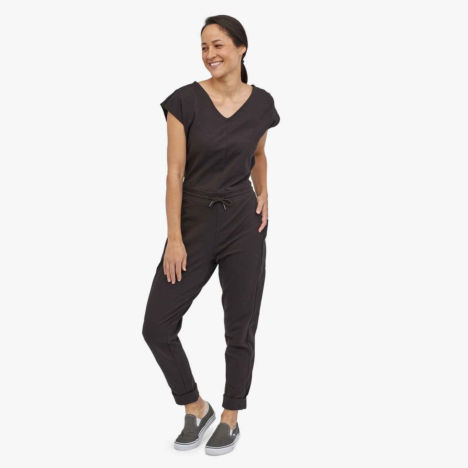 Patagonia W's Organic Cotton Roaming Jumpsuit Black Pants