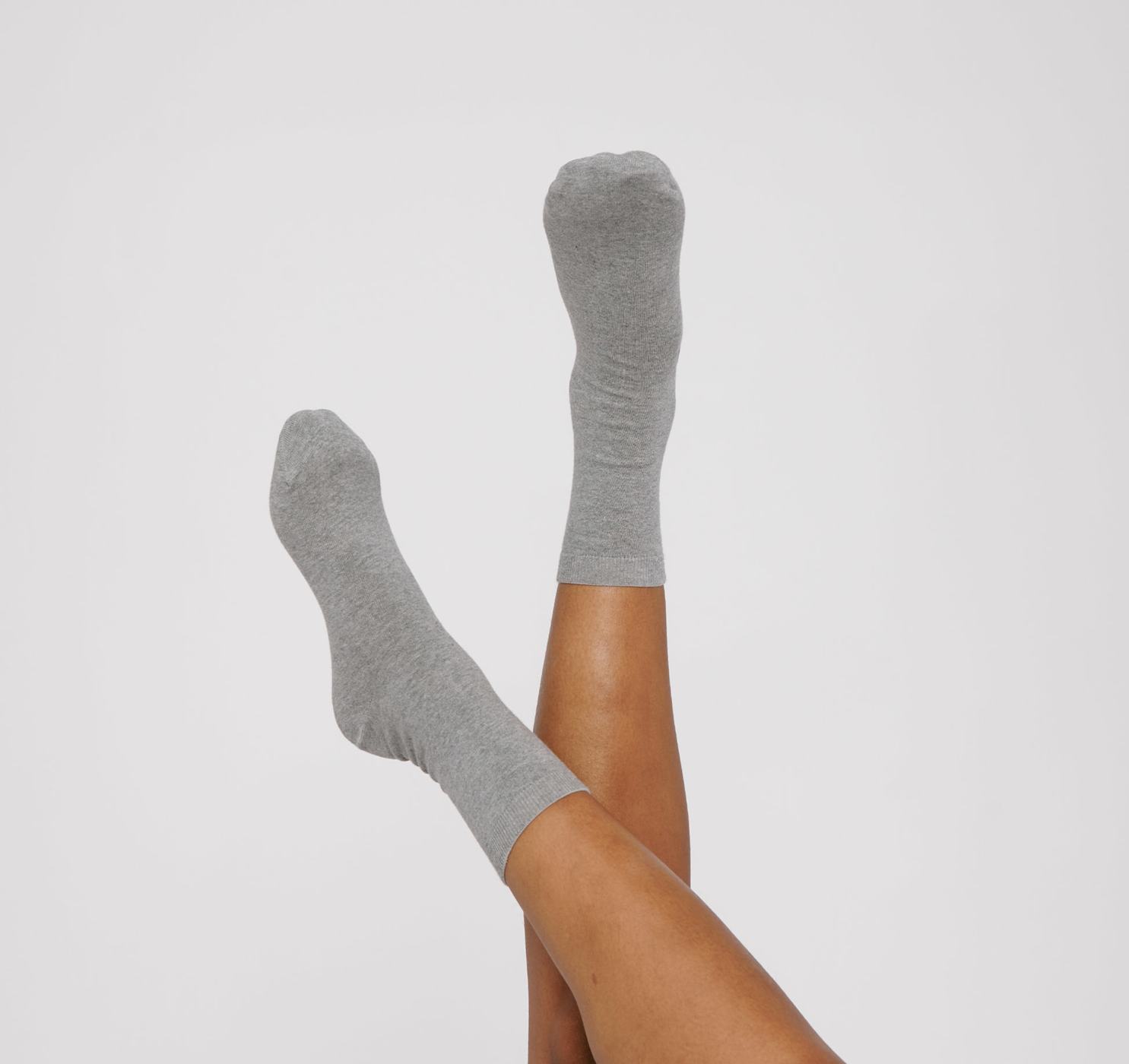 Organic Basics W's Organic Cotton Socks 2-pack Grey Melange Socks
