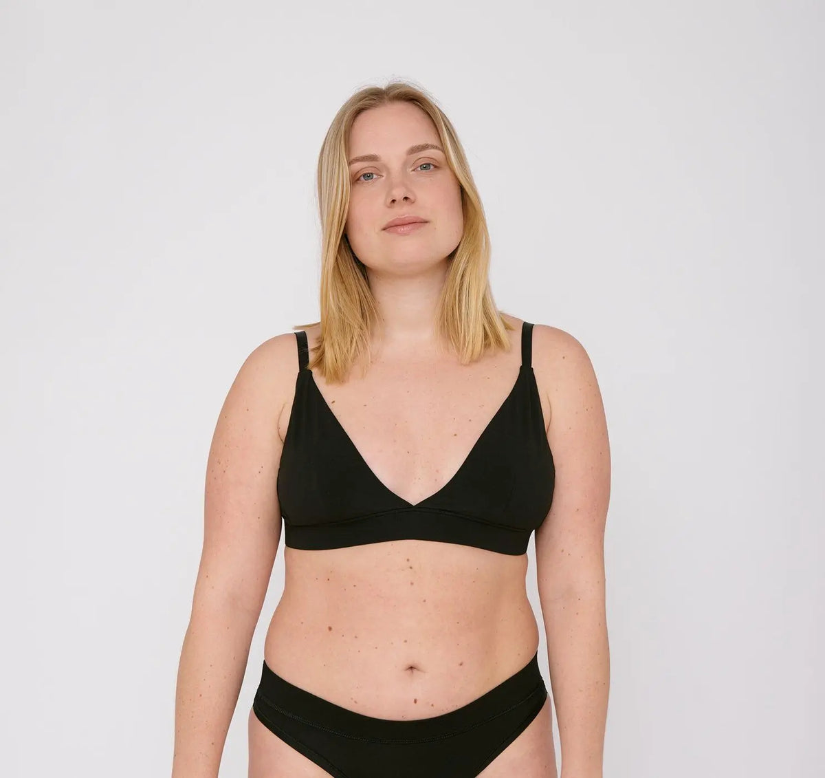 Organic Basics W's Organic Cotton Triangle Bra Black Underwear