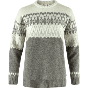 Fjällräven W's Övik Path Knit - 100% Wool Grey-Chalk White