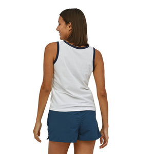 Patagonia W's P-6 Label Tank Top - 100 % Organic cotton White