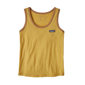 Patagonia W's P-6 Label Tank Top - 100 % Organic cotton Surfboard Yellow