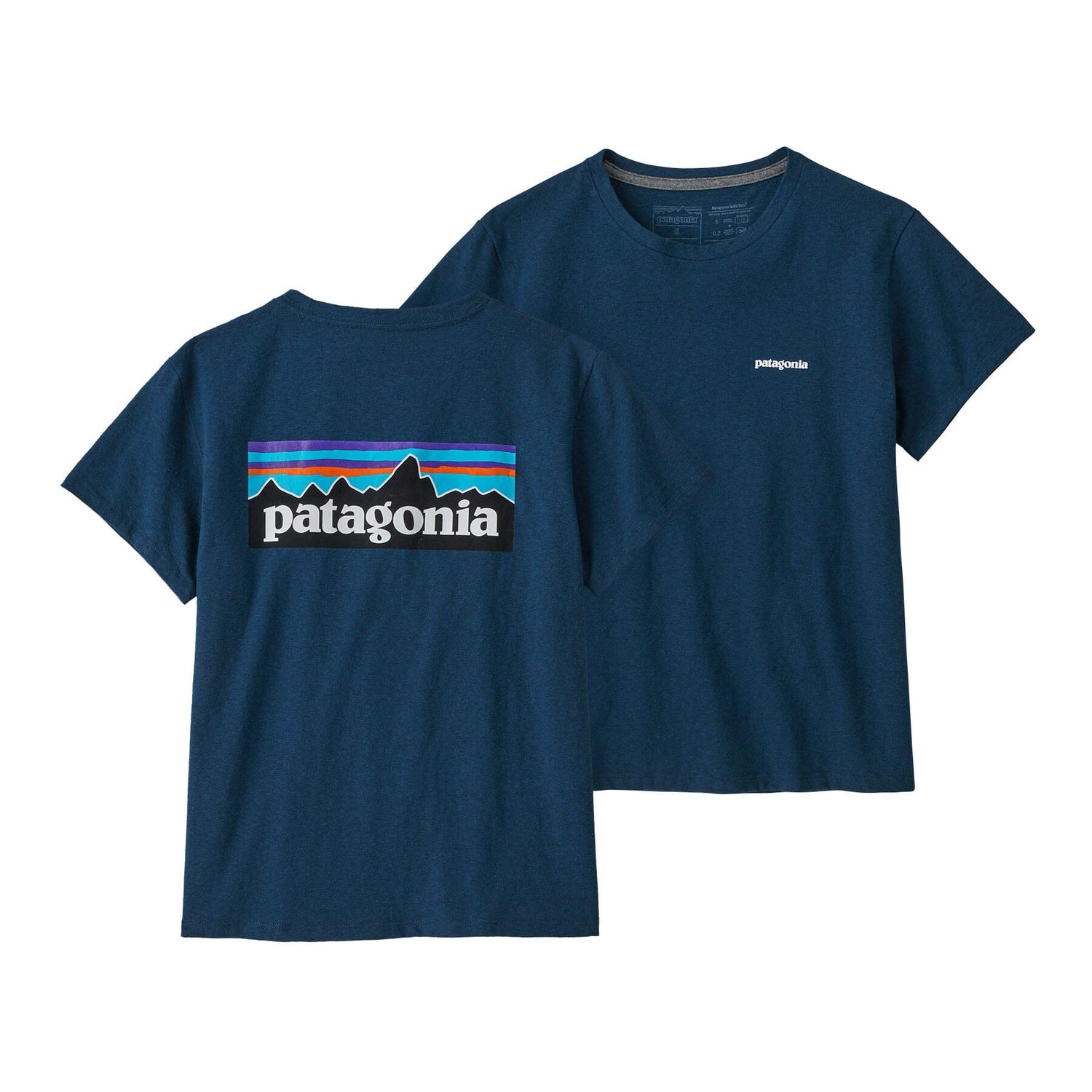Patagonia - W's P-6 Logo Responsibili-Tee - Recycled Cotton & Recycled Polyester - Weekendbee - sustainable sportswear
