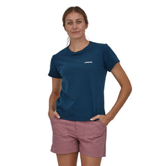 Patagonia W's P-6 Logo Responsibili-Tee - Recycled Cotton & Recycled Polyester Tidepool Blue Shirt