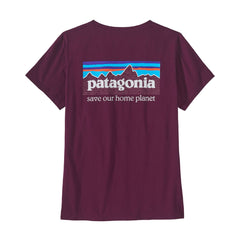Patagonia W's P-6 Mission Organic T-Shirt - 100% Organic Cotton Night Plum Shirt