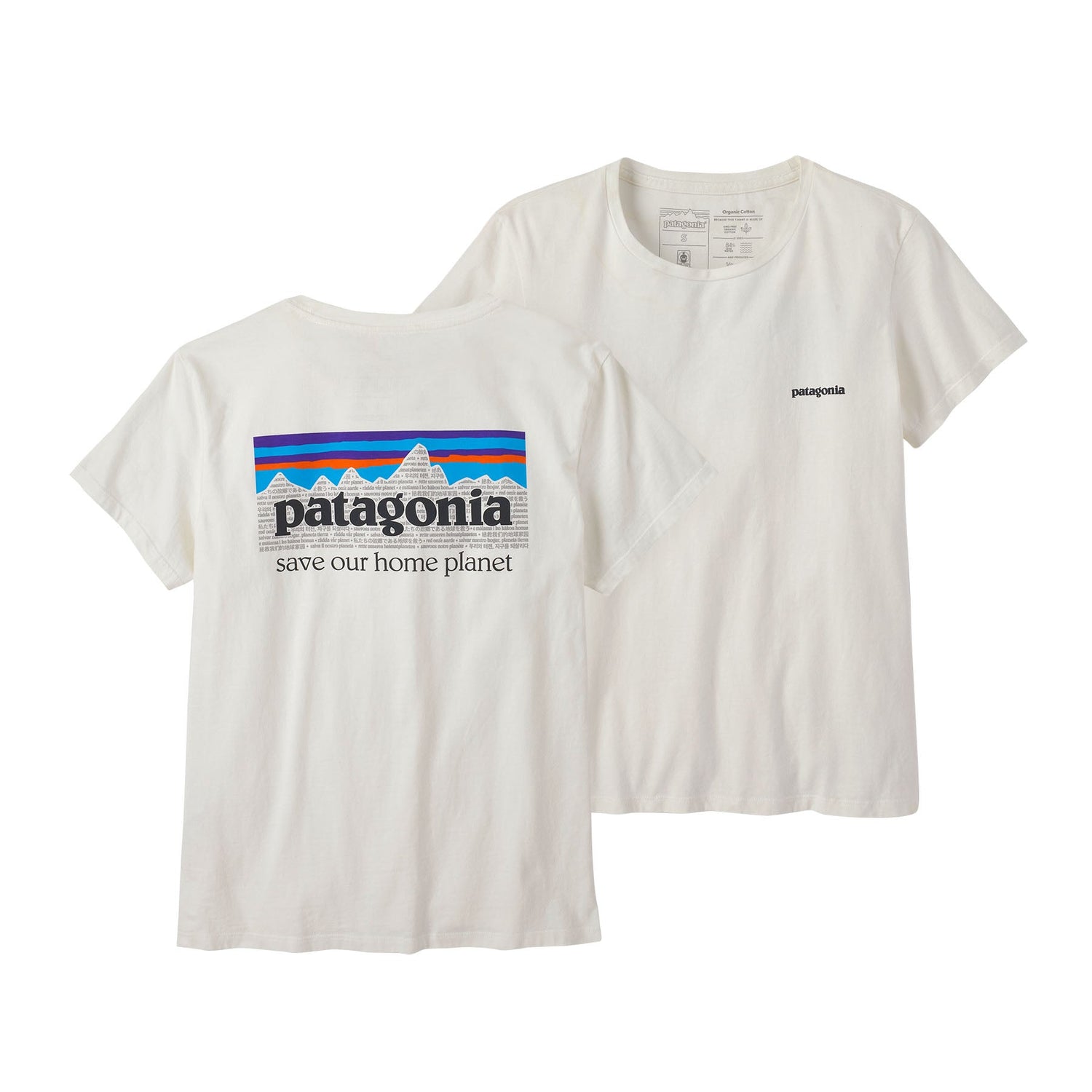 Patagonia W's P-6 Mission Organic T-Shirt - 100% Organic Cotton Birch White Shirt