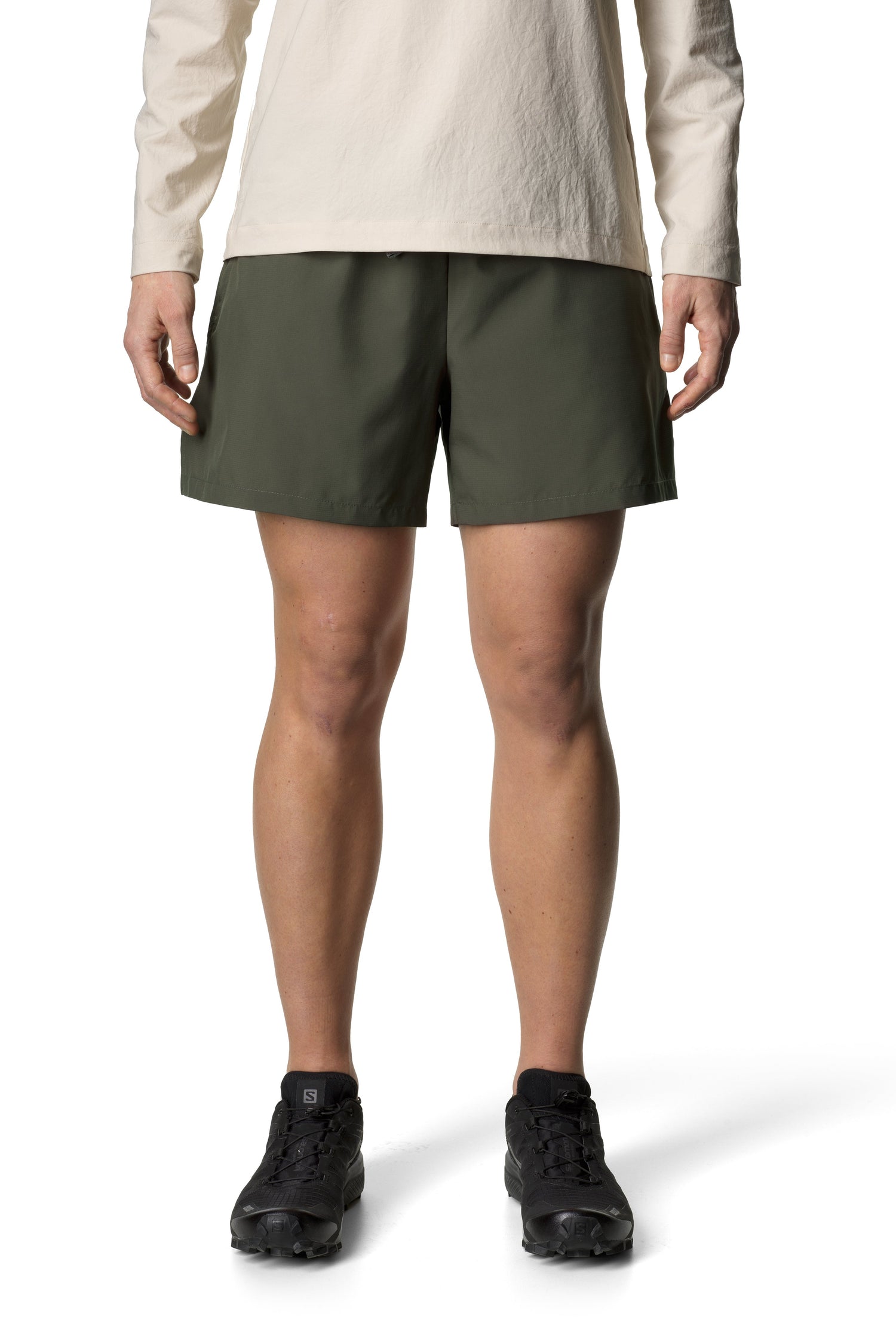 Houdini W's Pace Wind Shorts - 100% recycled polyester Baremark Green Pants