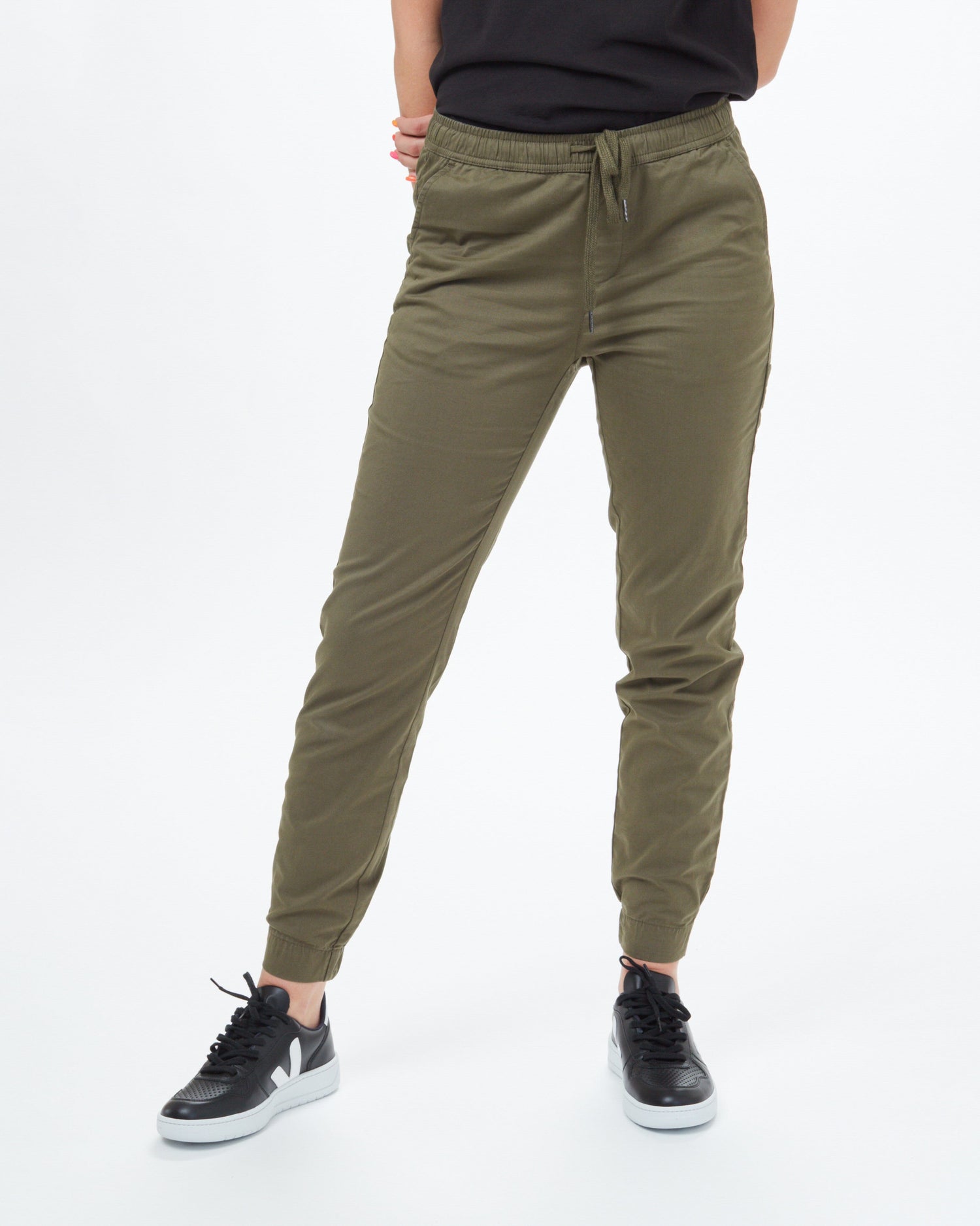 Tentree W's Pacific Jogger - Organic Cotton New Olive Night Green Pants