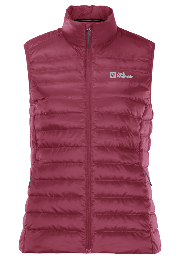 Jack Wolfskin W's Pack & Go Down Vest - Recycled PET & RDS certified Down Sangria Red Jacket