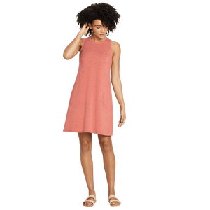 Sherpa W's Padma Dress - Modal & Organic Cotton Brick Dust Leaf