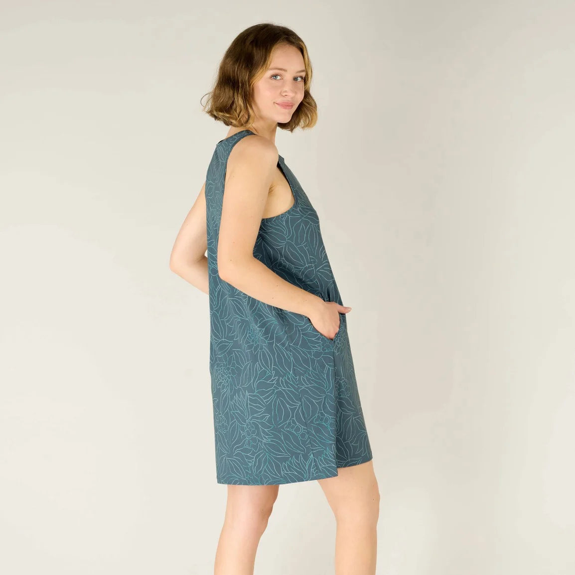 Sherpa W's Padma Sporty Dress - Modal & Organic cotton Haze Leaf Dress