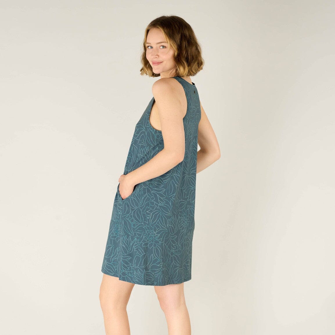 Sherpa W's Padma Sporty Dress - Modal & Organic cotton Haze Leaf Dress