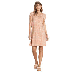 Sherpa W's Padma Wrap Dress - Modal & Organic Cotton Desert Sand Geo Dress