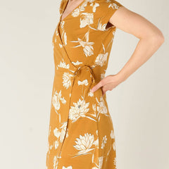 Sherpa W's Padma Wrap Dress - Modal & Organic Cotton Caramel Lotus Dress