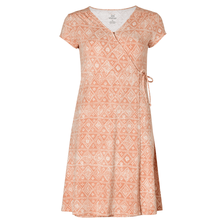 W's Padma Wrap Dress - Modal & Organic Cotton Dress Sherpa Desert Sand Geo S
