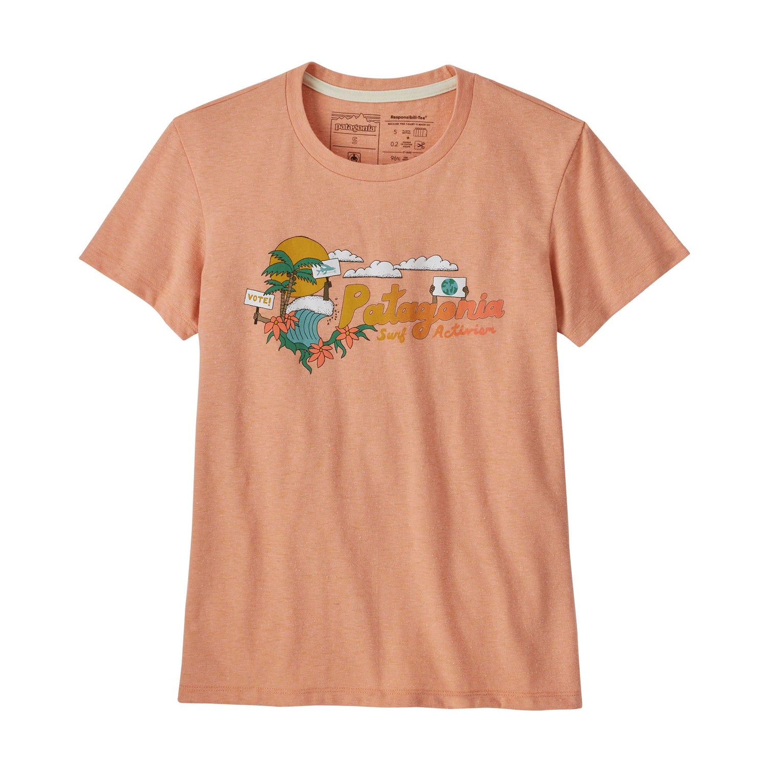 Patagonia - W's Palm Protest Responsibili-Tee - Recycled Cotton & Recycled Polyester - Weekendbee - sustainable sportswear