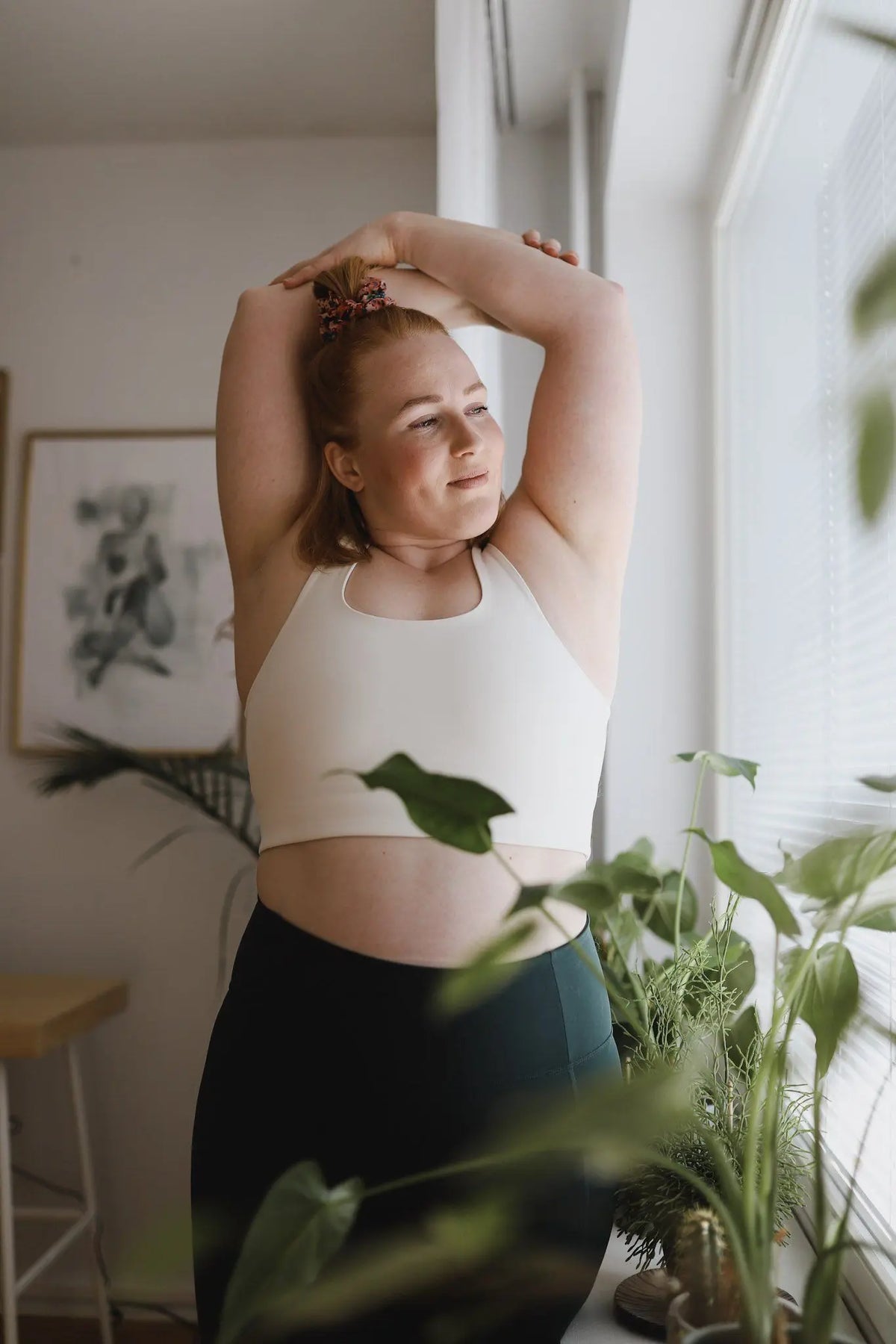 Girlfriend Collective Paloma Classic Sports Bra - Made from recycled plastic bottles Ivory Underwear