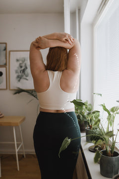 Girlfriend Collective Paloma Classic Sports Bra - Made from recycled plastic bottles Ivory Underwear