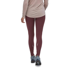 Patagonia W's Peak Mission Running Tights - Recycled Polyester Dark Ruby Pants